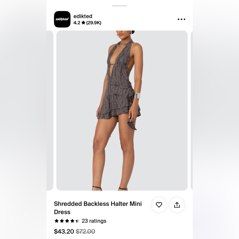 Edikted mini dress. Worn once. No imperfections. Size XS
